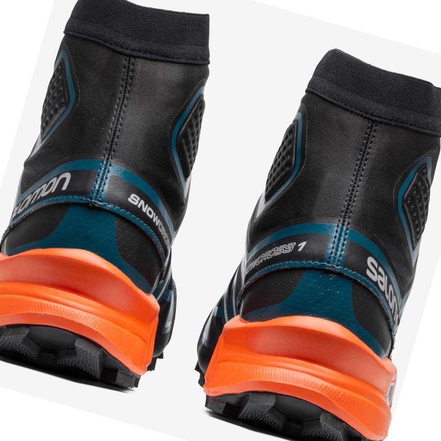 Tenis Salomon SNOWCROSS ADVANCED Hombre Negros Azules Naranjas | MX 3443PJJ